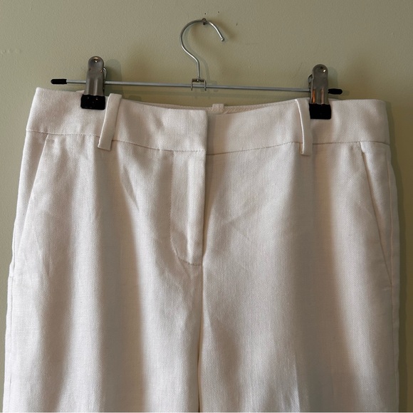 Women's J Crew ‘Kate’ Winter White Lined Stretch Linen-Blend Size 0 - Picture 14 of 16